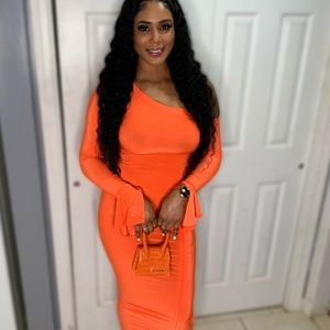 MIDI Orange dress